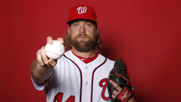 WEST PALM BEACH, FLORIDA - FEBRUARY 22: Trevor Rosenthal #44 of the Washington Nationals poses for a portrait on Photo Day at FITTEAM Ballpark of The Palm Beaches during on February 22, 2019 in West Palm Beach, Florida. (Photo by Michael Reaves/Getty Images)