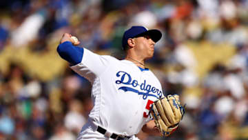 LOS ANGELES, CALIFORNIA - APRIL 14: Jaime Schultz #50 of the Los Angeles Dodgers throws a pitch against the Milwaukee Brewers during the ninth inning at Dodger Stadium on April 14, 2019 in Los Angeles, California. (Photo by Yong Teck Lim/Getty Images)