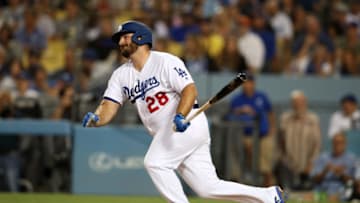 Tyler White of the Los Angeles Dodgers (Photo by Rob Leiter/MLB Photos via Getty Images)