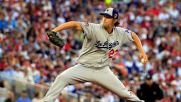 MINNEAPOLIS, MN - JULY 15: National League All-Star Clayton Kershaw #22 of the Los Angeles Dodgers pitches against the American League All-Stars during the 85th MLB All-Star Game at Target Field on July 15, 2014 in Minneapolis, Minnesota. (Photo by Rob Carr/Getty Images)