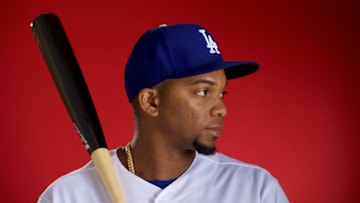 GLENDALE, AZ - FEBRUARY 22: Yusniel Diaz #81 of the Los Angeles Dodgers poses during MLB Photo Day at Camelback Ranch- Glendale on February 22, 2018 in Glendale, Arizona. (Photo by Jamie Schwaberow/Getty Images)