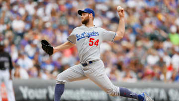 DENVER, CO - JUNE 3: Relief pitcher Tony Cingrani #54 of the Los Angeles Dodgers delivers to home plate during the seventh inning against the Colorado Rockies at Coors Field on June 3, 2018 in Denver, Colorado. (Photo by Justin Edmonds/Getty Images)