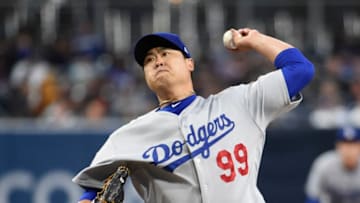 SAN DIEGO, CA - APRIL 16: Hyun-Jin Ryu