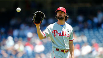 NEW YORK, NY - JUNE 24: Cole Hamels #35 of the Philadelphia Phillies in action against the New York Yankees at Yankee Stadium on June 24, 2015 in the Bronx borough of New York City. The Yankees defeated the Phillies 10-2. (Photo by Jim McIsaac/Getty Images)
