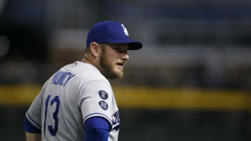 PHOENIX, ARIZONA - SEPTEMBER 24: Max Muncy #13 of the Los Angeles Dodgers looks on prior to the MLB game against the Arizona Diamondbacks at Chase Field on September 24, 2021 in Phoenix, Arizona. (Photo by Ralph Freso/Getty Images)