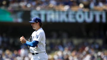 LOS ANGELES, CALIFORNIA - MAY 01: Tommy Kahnle #44 of the Los Angeles Dodgers pitches in the sixth inning against the Detroit Tigers at Dodger Stadium on May 01, 2022 in Los Angeles, California. (Photo by Meg Oliphant/Getty Images)