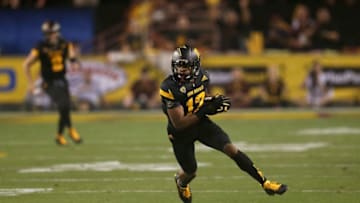 TEMPE, AZ - OCTOBER 10: Wide receiver Tim White #12 of the Arizona State Sun Devils runs up field during the first half of the college football game against the Colorado Buffaloes at Sun Devil Stadium on October 10, 2015 in Tempe, Arizona. (Photo by Chris Coduto/Getty Images)
