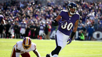 BALTIMORE, MD - OCTOBER 9: Tight end Crockett Gillmore
