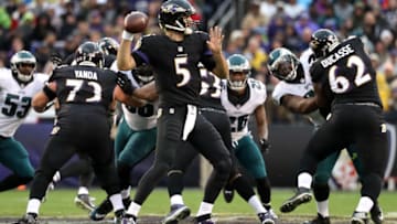 BALTIMORE, MD - DECEMBER 18: Quarterback Joe Flacco