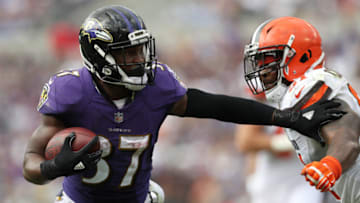 BALTIMORE, MD - SEPTEMBER 17: Running back Javorius Allen
