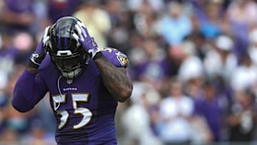 BALTIMORE, MD - SEPTEMBER 17: Outside linebacker Terrell Suggs