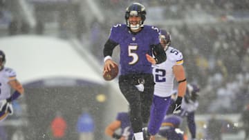 BALTIMORE, MD - DECEMBER 08: Quarterback Joe Flacco