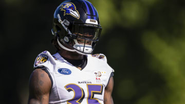 Ravens, Gus Edwards (Photo by Scott Taetsch/Getty Images)