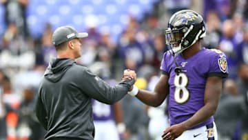 Ravens, Lamar Jackson, John Harbaugh (Photo by Dan Kubus/Getty Images)