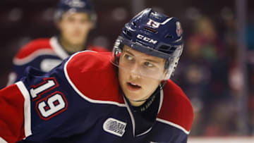 Blade Jenkins #19 of the Saginaw Spirit (Photo by Dennis Pajot/Getty Images)