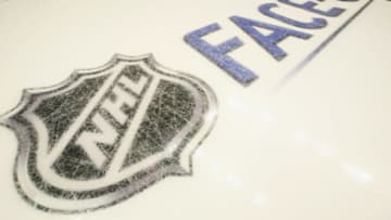 PITTSBURGH - OCTOBER 07: New logos are etched into the ice prior to the game between the Pittsburgh Penguins and the Philadelphia Flyers at the Consol Energy Center on October 7, 2010 in Pittsburgh, Pennsylvania. (Photo by Bruce Bennett/Getty Images)