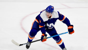 Noah Dobson #8 of the New York Islanders (Photo by Emilee Chinn/Getty Images)