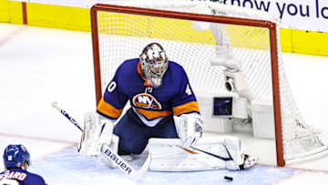 Semyon Varlamov #40 of the New York Islanders (Photo by Elsa/Getty Images)