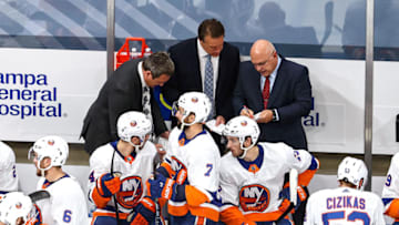 Head coach Barry Trotz of the New York Islander (Photo by Bruce Bennett/Getty Images)