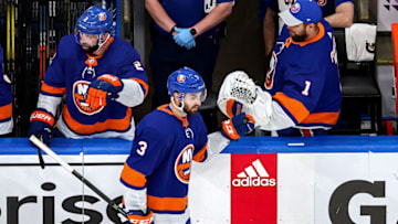 Adam Pelech #3 of the New York Islanders (Photo by Bruce Bennett/Getty Images)