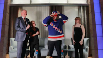 With the first pick of the 2020 NHL Draft, Alexis Lafreniere from Rimouski of the QMJHL (Photo by Mike Stobe/Getty Images)