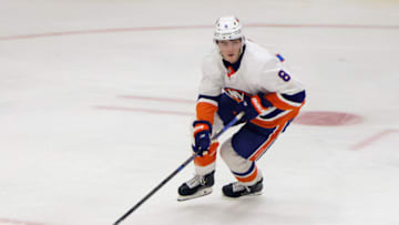 Noah Dobson #8 of the New York Islanders (Photo by Bruce Bennett/Getty Images)