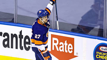 Anders Lee #27 of the New York Islanders (Photo by Elsa/Getty Images)