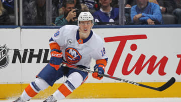 TORONTO, ON - DECEMBER 29: Anthony Beauvillier #18 of the New York Islanders skates against the Toronto Maple Leafs during an NHL game at Scotiabank Arena on December 29, 2018 in Toronto, Ontario, Canada. The Islanders defeated the Maple Leafs 4-0.(Photo by Claus Andersen/Getty Images)