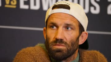 SALT LAKE CITY, UT - AUGUST 17: Luke Rockhold speaks to the media during the UFC 278 media day on August 17, 2022, at the Hilton Salt Lake City Center in Salt Lake City, UT. (Photo by Amy Kaplan/Icon Sportswire)