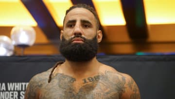 LAS VEGAS, NV - SEPTEMBER 19: Austen Lane weighs in for their Dana White Contender Series bout on September 19, 2022, at the Palace Station Casino in Las Vegas, NV. (Photo by Amy Kaplan/Icon Sportswire)