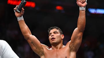 SALT LAKE CITY, UTAH - AUGUST 20: Paulo Costa of Brazil celebrates after defeating Luke Rockhold of the United States in a middleweight bout during UFC 278 at Vivint Arena on August 20, 2022 in Salt Lake City, Utah. (Photo by Alex Goodlett/Getty Images)