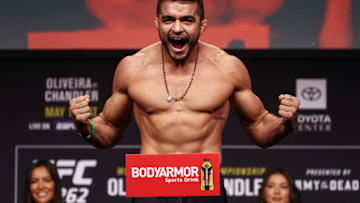 May 14, 2021; Houston, Texas, USA; Andr Muniz during weigh ins for UFC 262 at George R Brown Convention Center. Mandatory Credit: Troy Taormina-USA TODAY Sports