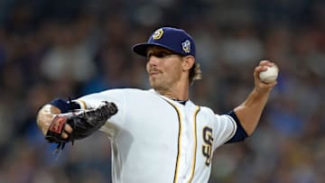 Aug 23, 2016; San Diego, CA, USA; San Diego Padres starting pitcher Christian Friedrich (53) pitches during the fourth inning against the Chicago Cubs at Petco Park. Mandatory Credit: Jake Roth-USA TODAY Sports