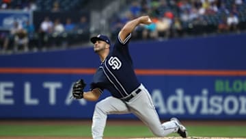 NEW YORK, NY - JULY 23: Joey Lucchesi #37 of the San Diego Padres pitches against the New York Mets during their game at Citi Field on July 23, 2018 in New York City. (Photo by Al Bello/Getty Images)
