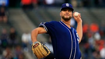 SAN FRANCISCO, CALIFORNIA - APRIL 09: Joey Lucchesi #37 of the San Diego Padres pitches during the first inning against the San Francisco Giants at Oracle Park on April 09, 2019 in San Francisco, California. (Photo by Daniel Shirey/Getty Images)