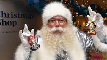 LONDON, ENGLAND - JULY 29: Santa Claus attends a photocall during the Selfridges London Christmas shop opening at Selfridges on July 29, 2019 in London, England. (Photo by Stuart C. Wilson/Getty Images)