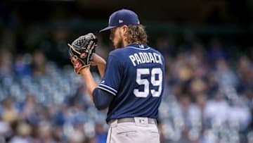 MILWAUKEE, WISCONSIN - SEPTEMBER 17: Chris Paddack #59 of the San Diego Padres pitches in the first inning against the Milwaukee Brewers at Miller Park on September 17, 2019 in Milwaukee, Wisconsin. (Photo by Dylan Buell/Getty Images)