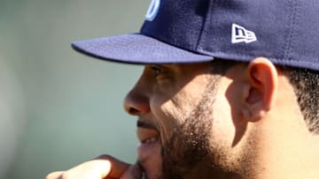 OAKLAND, CALIFORNIA - OCTOBER 02: Tommy Pham #29 of the Tampa Bay Rays warms up before their game against the Oakland Athletics in the American League Wild Card game at Oakland-Alameda County Coliseum on October 02, 2019 in Oakland, California. (Photo by Ezra Shaw/Getty Images)