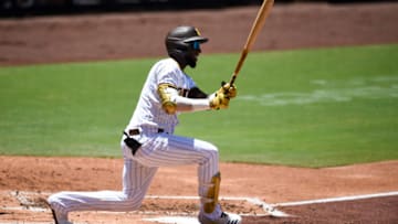 SAN DIEGO, CA - JULY 27: Jurickson Profar #10 of the San Diego Padres plays during a baseball game against the Arizona Diamondbacks at Petco Park July 27, 2020 in San Diego, California. (Photo by Denis Poroy/Getty Images)
