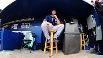 ATLANTA, GA - JUNE 11: Craig Kimbrel #46 of the San Diego Padres is interviewed after the game against the Atlanta Braves at Turner Field on June 11, 2015 in Atlanta, Georgia. (Photo by Scott Cunningham/Getty Images)