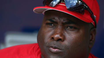 SAN DIEGO, CA- APRIL 3: Head Coach and MLB Hall of Famer Tony Gwynn of the San Diego State Aztecs looks on from the dugout against the UC Davis Aggies during their game on April 3, 2009 at Petco Park in San Diego, California. (Photo by Donald Miralle/Getty Images)