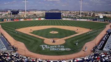 9 Mar 2000: A general view of the baseball diamond taken during the Spring Training Game between the Chicago White Sox and the San Diego Padres at Peoria Sports Complex in Peoria, Arizona. The White Sox defeated the Padres 7-1. Mandatory Credit: Donald Miralle /Allsport