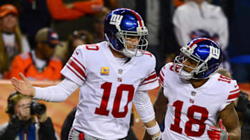 DENVER, CO - OCTOBER 15: Quarterback Eli Manning