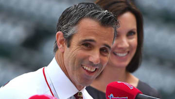 ANAHEIM, CA - OCTOBER 22: New manager of the Los Angeles Angels of Anaheim, Brad Ausmus, answers questions from the media during a press conference at Angel Stadium on October 22, 2018 in Anaheim, California. (Photo by Jayne Kamin-Oncea/Getty Images)