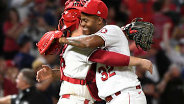 Raisel Iglesias, LA Angels. Mandatory Credit: Richard Mackson-USA TODAY Sports