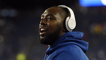 Jan 18, 2015; Foxborough, MA, USA; Indianapolis Colts defensive end Arthur Jones (97) warms up before the AFC Championship Game against the New England Patriots at Gillette Stadium. Mandatory Credit: Robert Deutsch-USA TODAY Sports