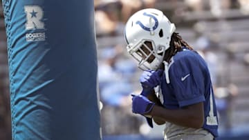 Jul 27, 2016; Anderson, IN, USA; Indianapolis Colts wide receiver T.Y. Hilton (13) during training camp at Anderson University. Mandatory Credit: Matt Kryger/Indianapolis Star via USA TODAY Sports