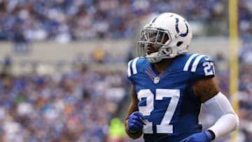Sep 11, 2016; Indianapolis, IN, USA; Indianapolis Colts free safety Winston Guy (27) looks on against the Detroit Lions at Lucas Oil Stadium. The Lions won 39-35. Mandatory Credit: Aaron Doster-USA TODAY Sports