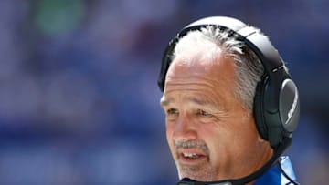 INDIANAPOLIS, IN - AUGUST 13: Head coach Chuck Pagano of the Indianapolis Colts looks on against the Detroit Lions in the first half of a preseason game at Lucas Oil Stadium on August 13, 2017 in Indianapolis, Indiana. (Photo by Joe Robbins/Getty Images)