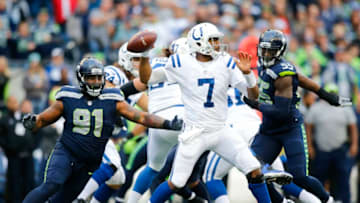 SEATTLE, WA - OCTOBER 01: Jacoby Brissett